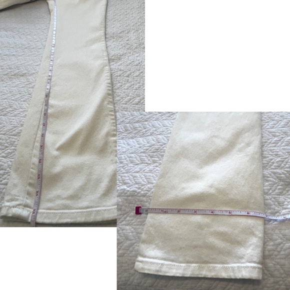 Rare Find! ICE Iceberg Off-White Straight Leg Jeans with Embellishments Size 27 - Picture 12 of 16